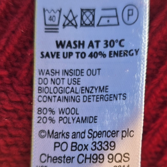 Blue Harbour Mens L Lambswool Jumper Quarter Zip Sweater Striped Knit - Picture 3 of 3